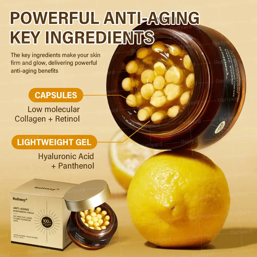 Anti-Aging Moisturizing Cream with Hyaluronic Acid - Retinol & Collagen - Image 6
