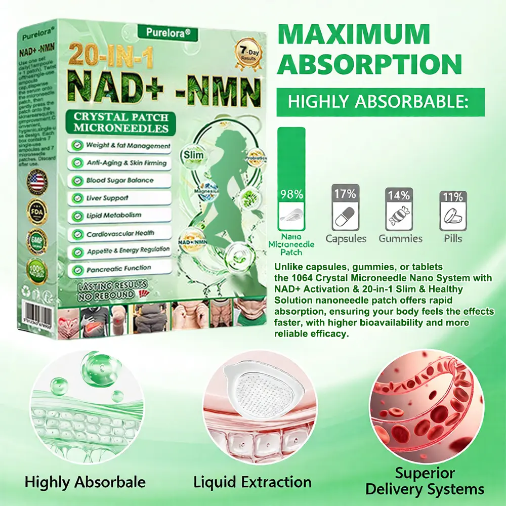 Crystal Microneedle Nano System with NAD⁺ Activation & 20-in-1 Slim & Healthy Pacth Solution - Image 6
