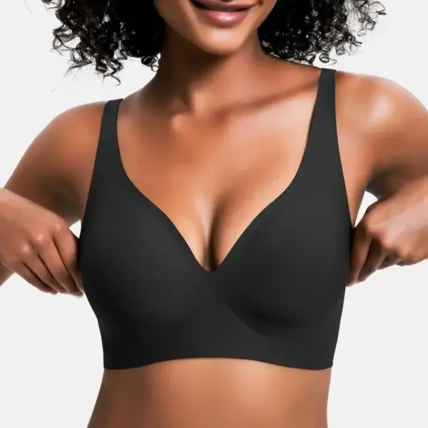 NESLEMY Wireless Womens Comfortable Wireless Bras Push Up Bralettes Seamless Tshirts Bras Deep V - Image 8