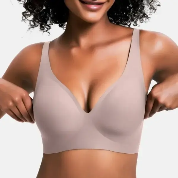 NESLEMY Wireless Womens Comfortable Wireless Bras Push Up Bralettes Seamless Tshirts Bras Deep V - Image 9