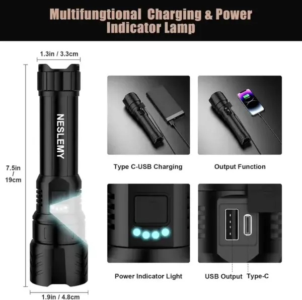 LED Flashlight – High Lumen Rechargeable Torch - Image 5