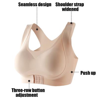 Seamless Front Buckle Support Bra - Image 4