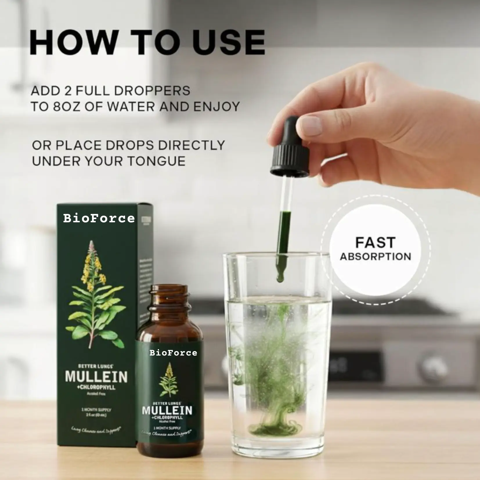 BioForce Mullein Chlorophyl Drops - Image 4