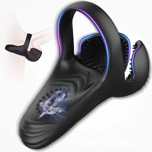 Vibrating Electric Male Masturbation Lock Ring - Image 6