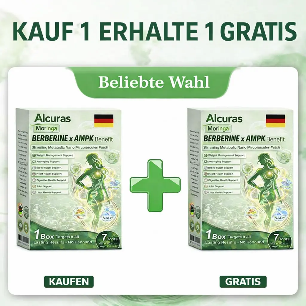 Alcuras Moringa × Berberin × AMPK 8-fach Slimming & Stoffwechsel-Nano-Mikronadel-Patch - Image 10