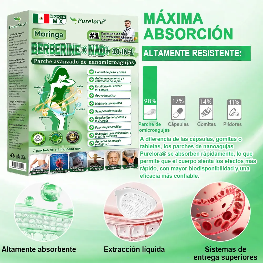 Maravilla Matutina · Berberina × NAD+ 10 en 1 Parche de Nanomicroagujas Avanzado - Image 5