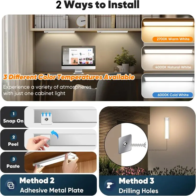 Under Cabinet Lights - 76LED Motion Sensor Night Light Indoor - Image 5
