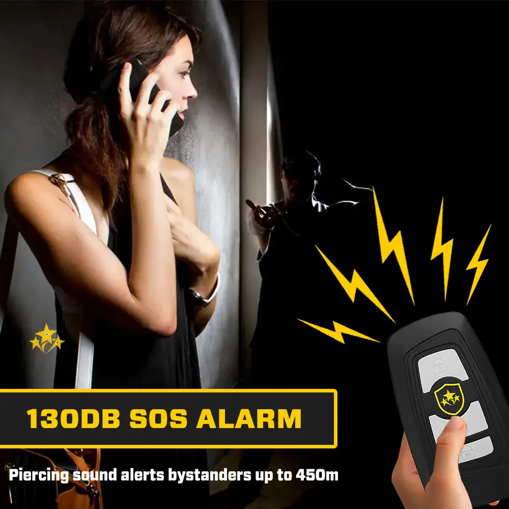 VOLTIC V77 3in1 Stun & Flashlight & Alarm Car Keychain - Image 4