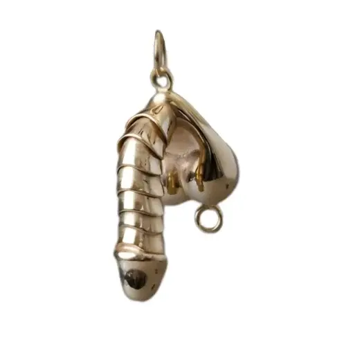 925 Sterling Silver Pullable Penis Pendant - Image 2