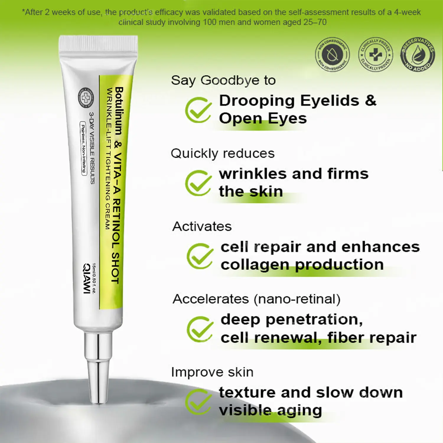 Final 3 Hours: 70%OFF🔥 Botulinum & Vita-A Retinol Shot Wrinkle-Lift Tightening cream✨ - Image 3