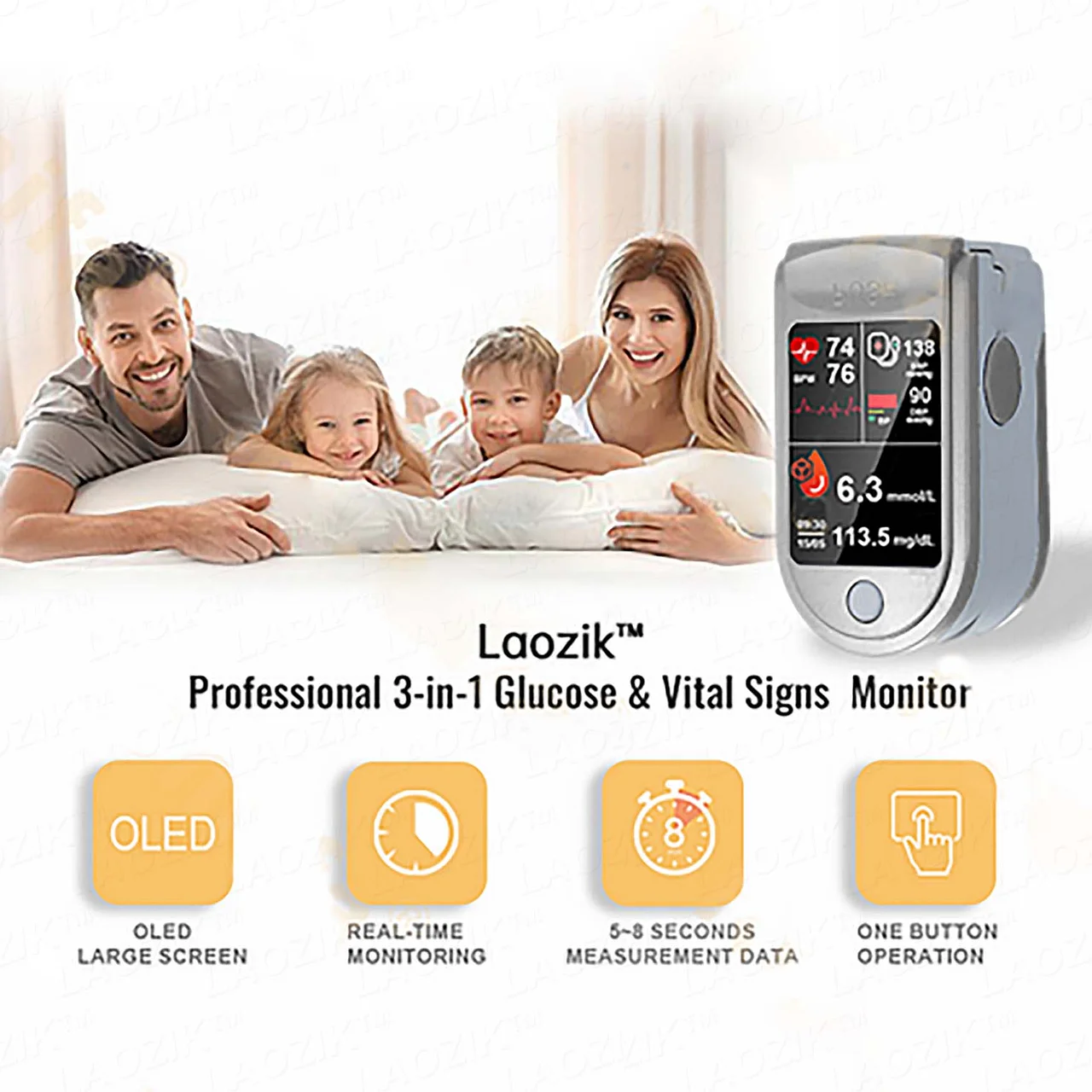 Profesional 3in1 Glucose & Vital Signs Monitor - Image 6