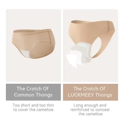 NESLEMY Camel Toe Cover Thongs for Women - Image 4