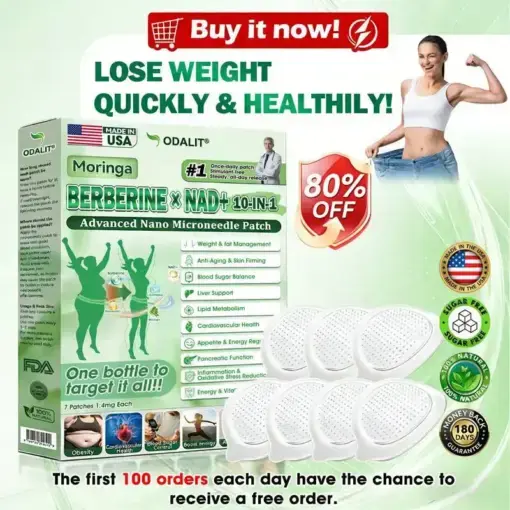 Moringa Berberine NAD 𝟏𝟎-𝐢𝐧-𝟏 𝐀𝐝𝐯𝐚𝐧𝐜𝐞𝐝 𝐍𝐚𝐧𝐨 𝐌𝐢𝐜𝐫𝐨𝐧𝐞𝐞𝐝𝐥𝐞 𝐏𝐚𝐭𝐜𝐡 - Image 15