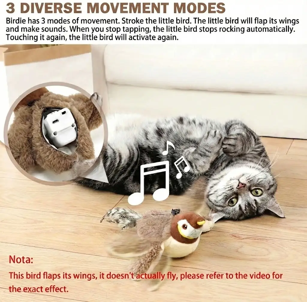 Interactive Chirping Bird Cat Toy - Image 8