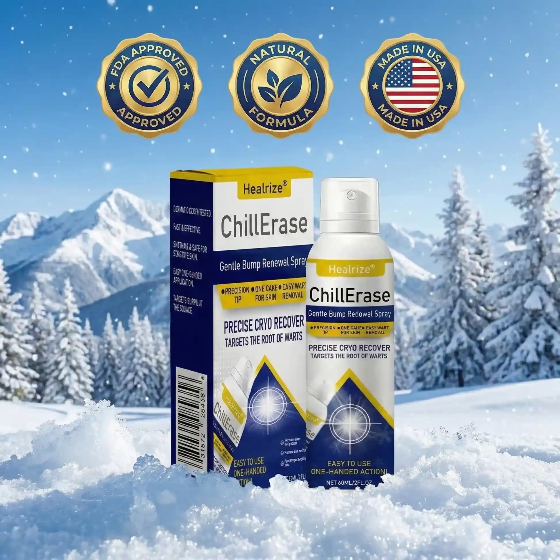 ChillErase Gentle Bump Renewal Spray✨ — Pain-Free, Acid-Free Gentle Wart Removal