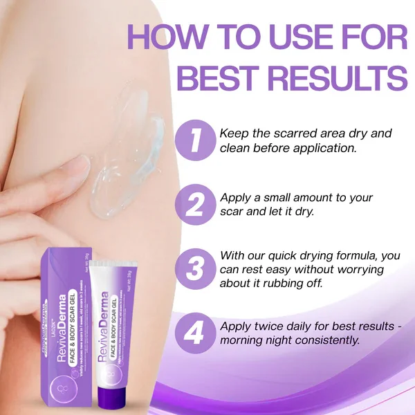 RevivaDerma Face & Body Scar Gel - Image 3