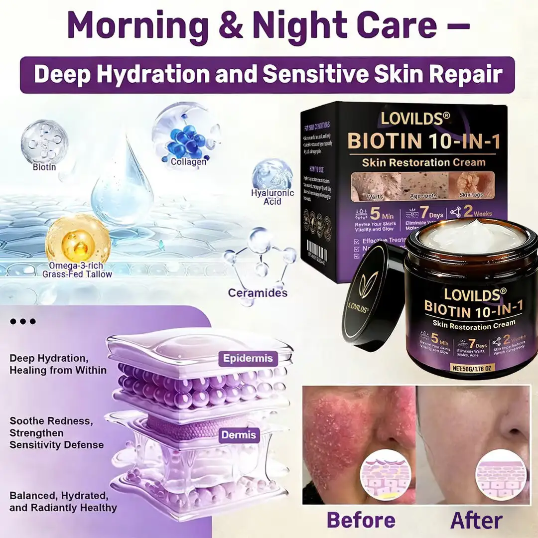 Made and Shipped from UK Biotin 10-in-1 Skin Restoration Cream - Image 9