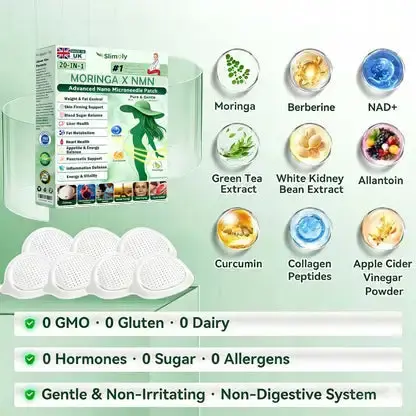 20-IN-1 Advanced Nano Microneedle Patch Moringa × Berberine × NMN/NAD+ Multi-Action Formula - Image 9