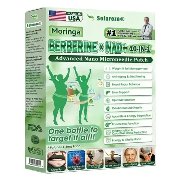 Moringa Berberine × NAD⁺ 10-in-1 Nano Microneedle Patch - Image 4