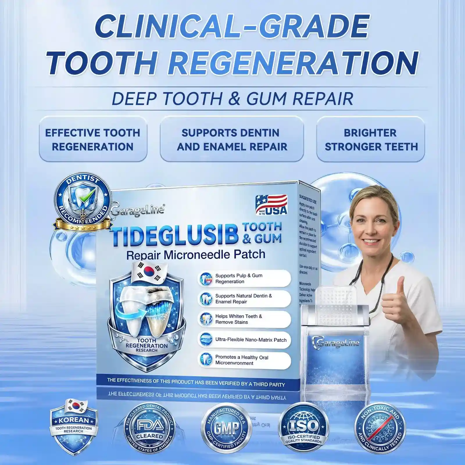 Tideglusib Fast‑Dissolving Tooth & Gum Repair Oral Strips