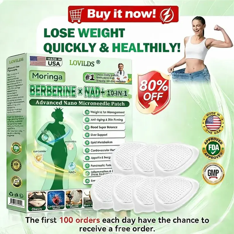 🍀𝐎𝐟𝐟𝐢𝐜𝐢𝐚𝐥 𝐒𝐭𝐨𝐫𝐞 🇺🇸 Moringa·Berberine × NAD+ 10-in-1 Nano Microneedle Patch