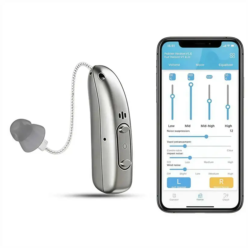 Smart AI Hearing Aids with Magnetic Charging
