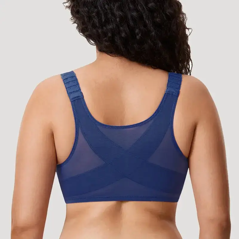 NESLEMY Women's Front Closure BrasPosture Full Coverage Plus Size Underwire - Image 5