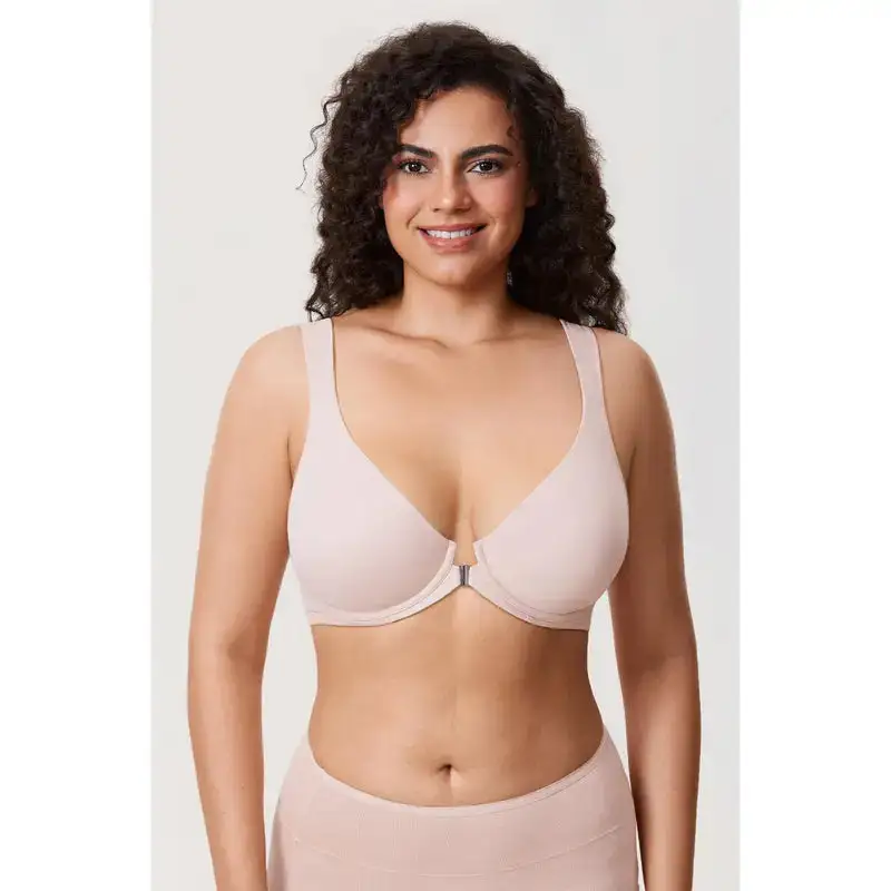 NESLEMY Women's Front Closure BrasPosture Full Coverage Plus Size Underwire - Image 8