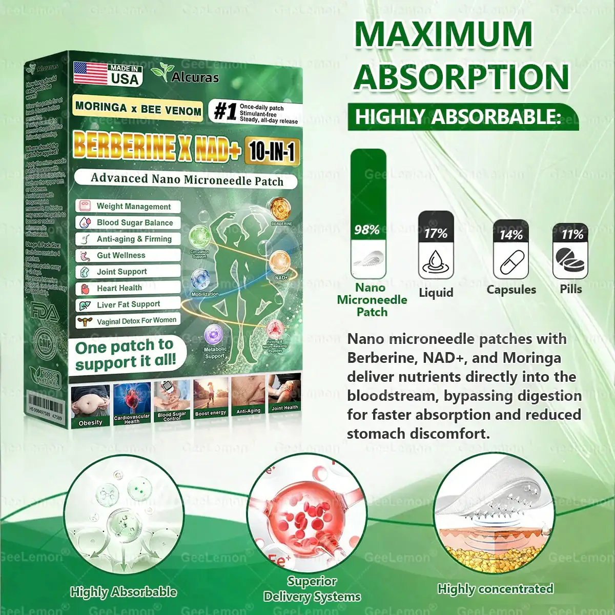 Moringa · Berberine × NAD+ 𝟏𝟎-𝐢𝐧-𝟏 𝐀𝐝𝐯𝐚𝐧𝐜𝐞𝐝 𝐍𝐚𝐧𝐨 𝐌𝐢𝐜𝐫𝐨𝐧𝐞𝐞𝐝𝐥𝐞 𝐏𝐚𝐭𝐜𝐡 - Image 13