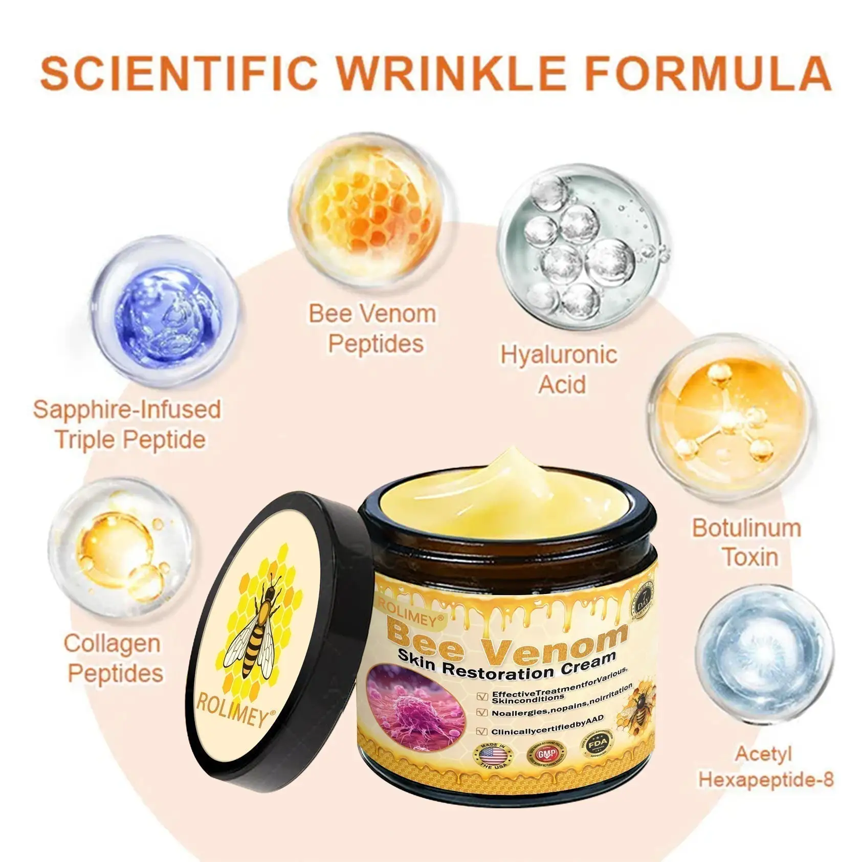 Bee venom Pro Comprehensive Cream—Tightening for Skin Types - Image 12